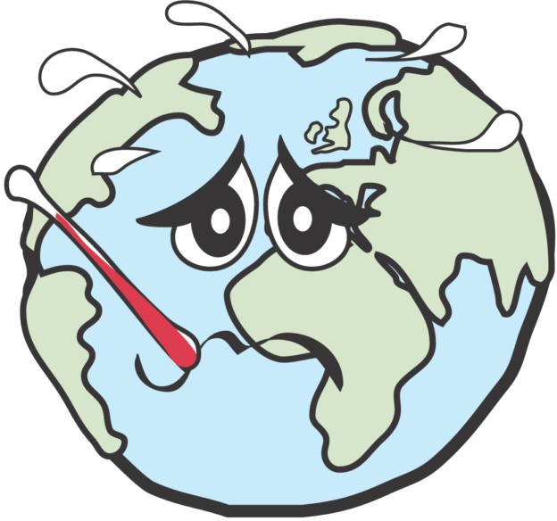 Sick Earth Cartoon Character PNG image