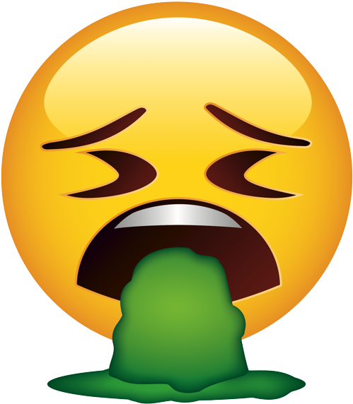 Sick Emoji Vomiting PNG image