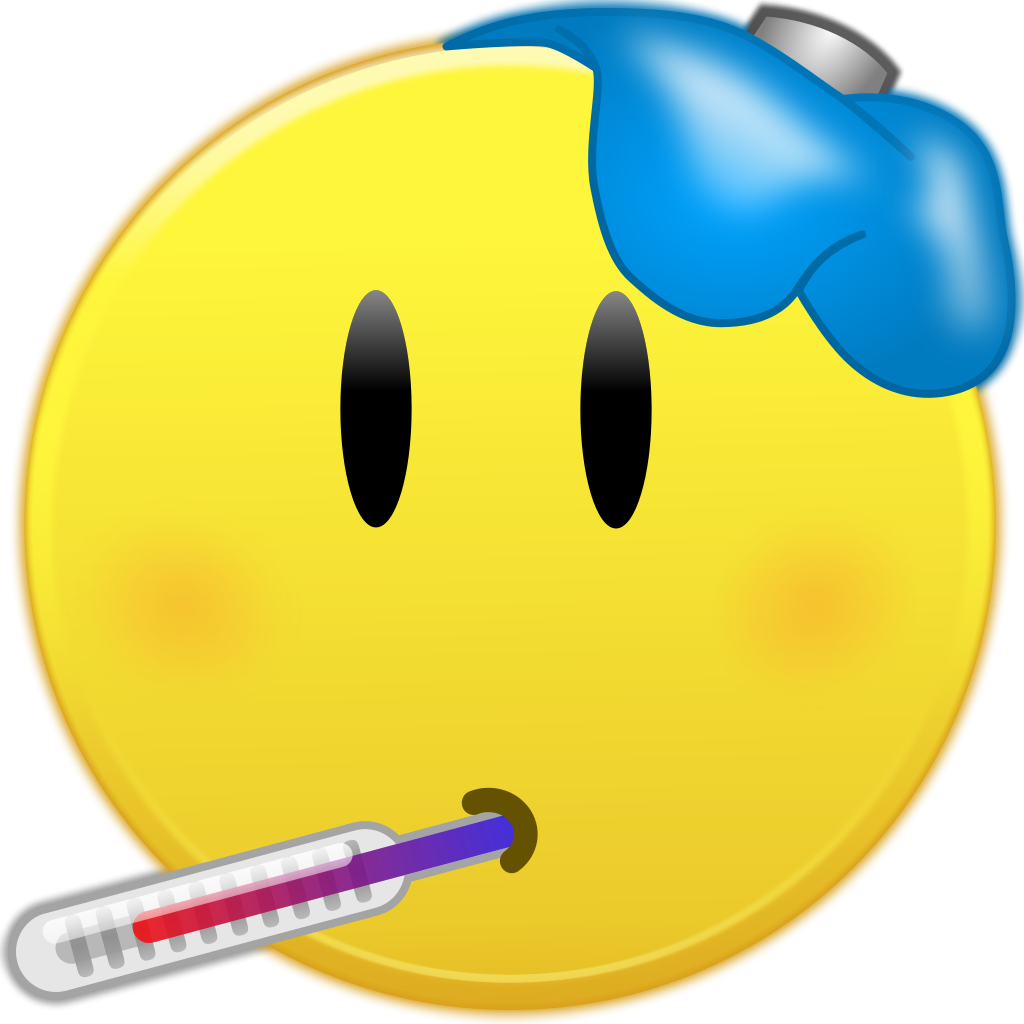 Sick Emojiwith Thermometerand Ice Pack PNG image