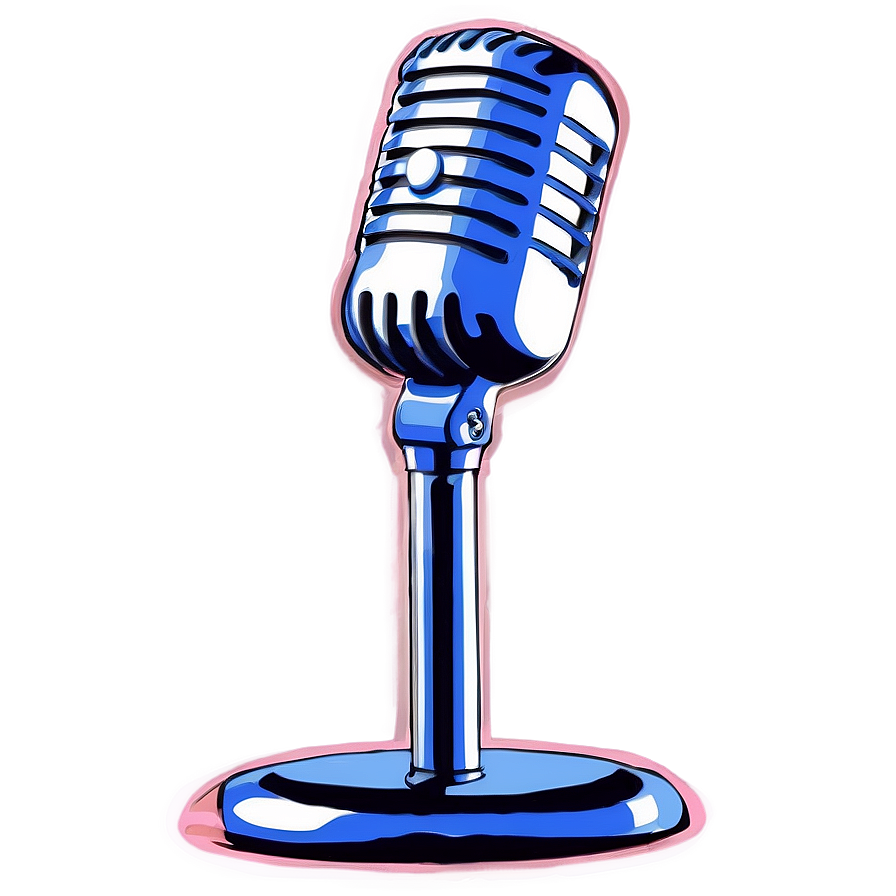 Side-address Podcast Microphone Png 06122024 PNG image