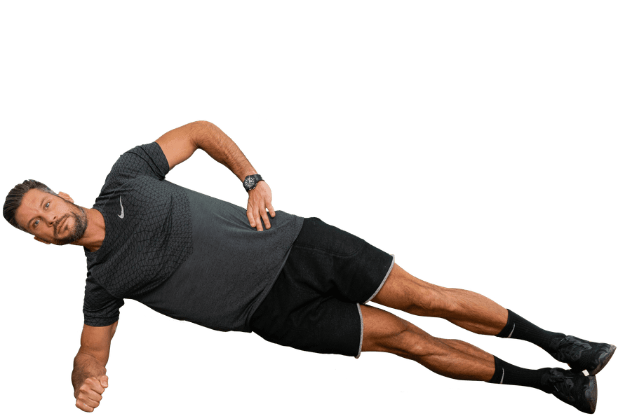 Side Plank Exercise Man Stretching PNG image