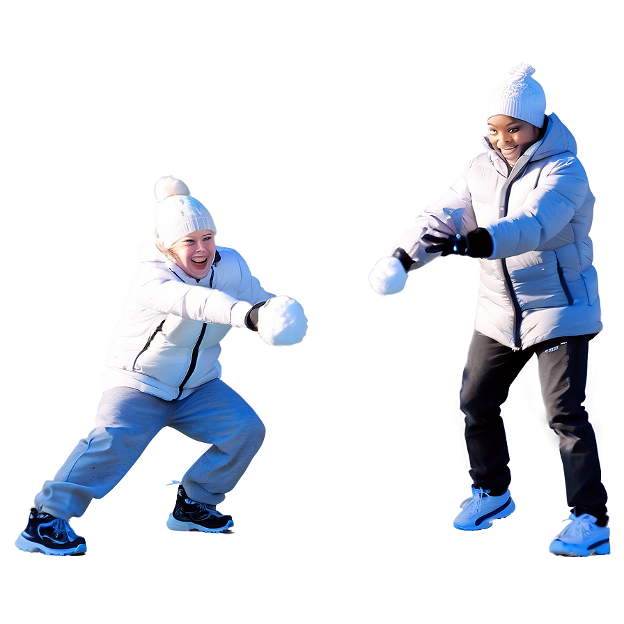 Side-splitting Snowball Fight Png Gut PNG image