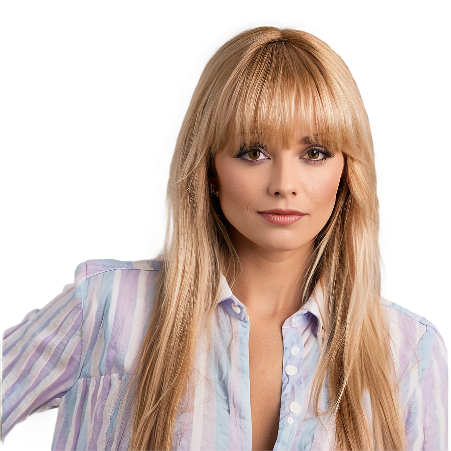 Side-swept Blonde Bangs Png 37 PNG image