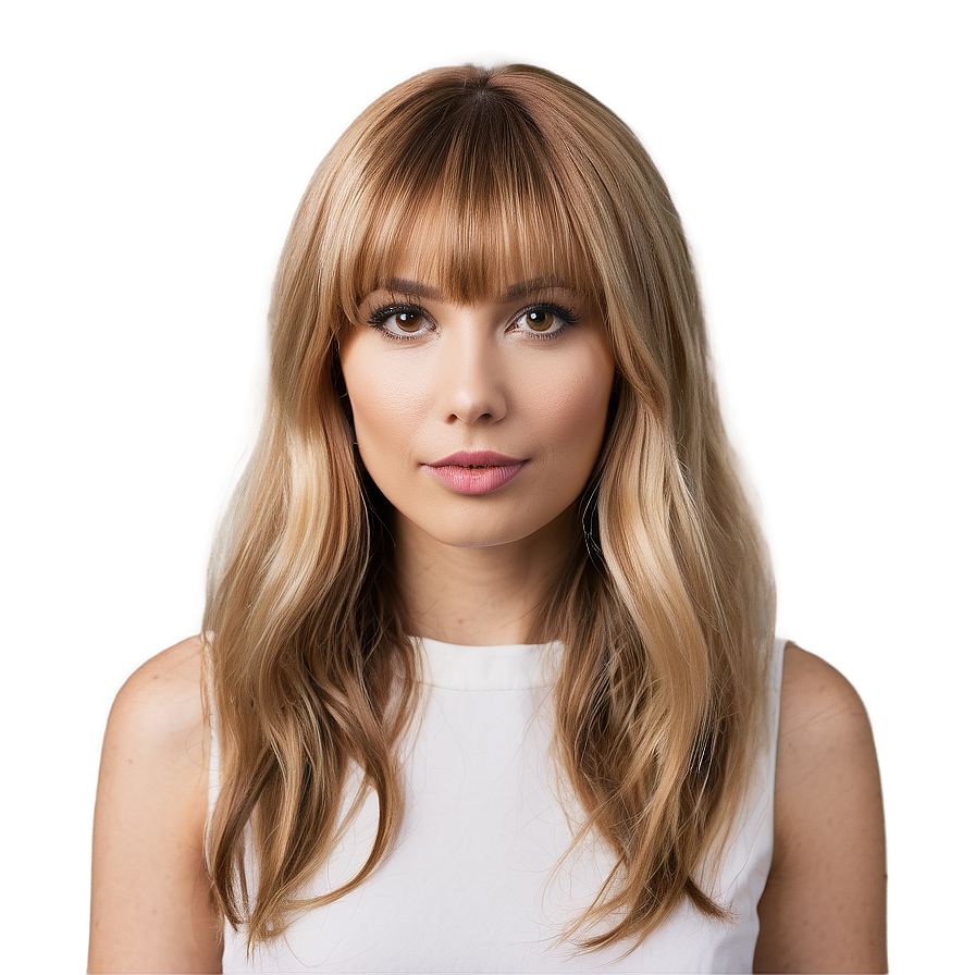 Side-swept Blonde Bangs Png 44 PNG image