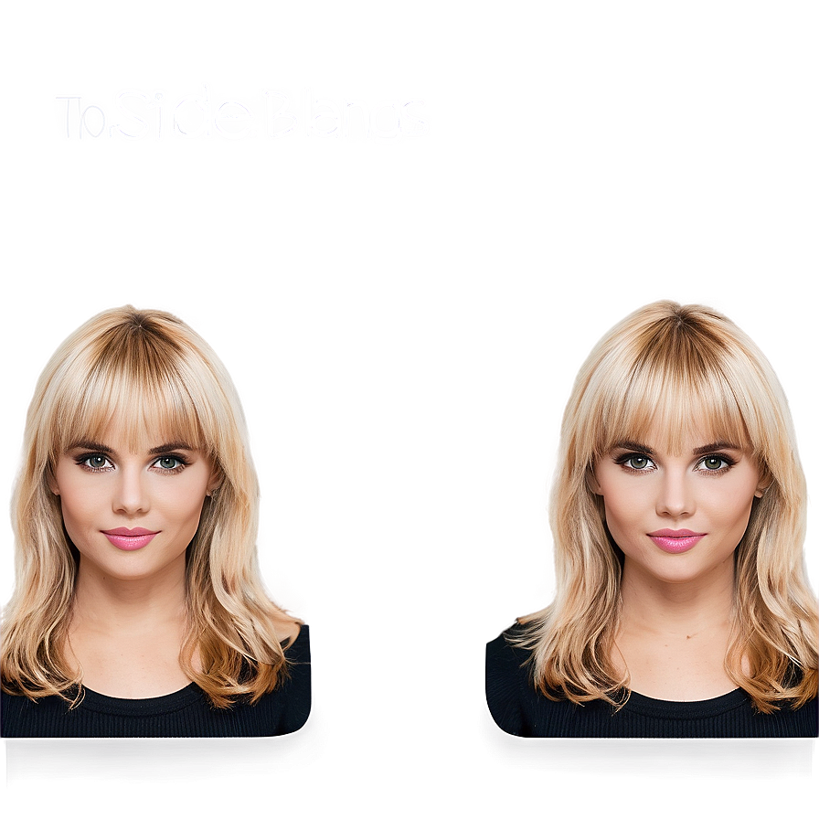 Side-swept Blonde Bangs Png Skk55 PNG image