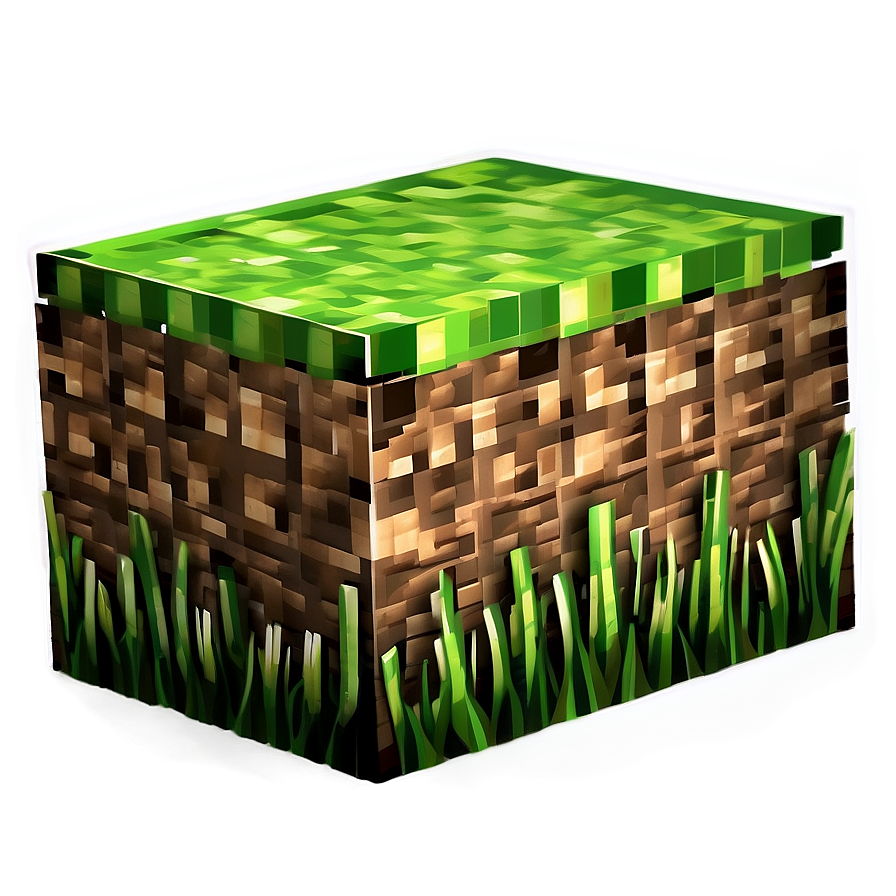 Side View Minecraft Grass Block Png Otw PNG image