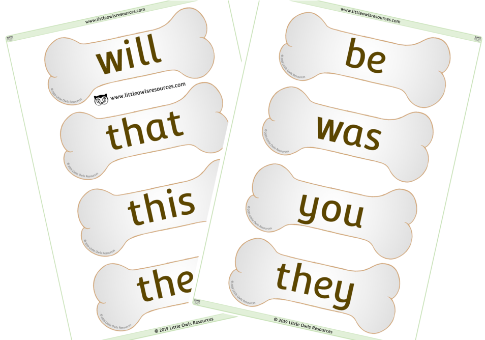 Sight Words Educational Materials PNG image