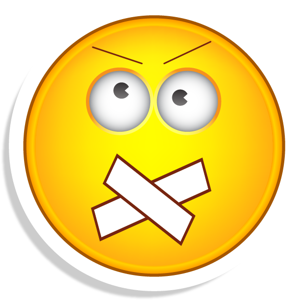 Silenced Yellow Emoji PNG image