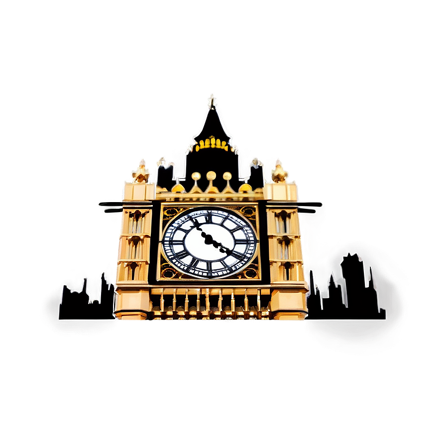 Silhouette Big Ben Png 06112024 PNG image