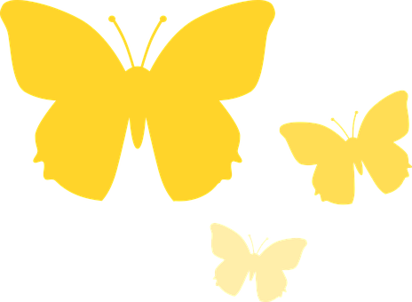 Silhouette Butterflieswith Faces PNG image