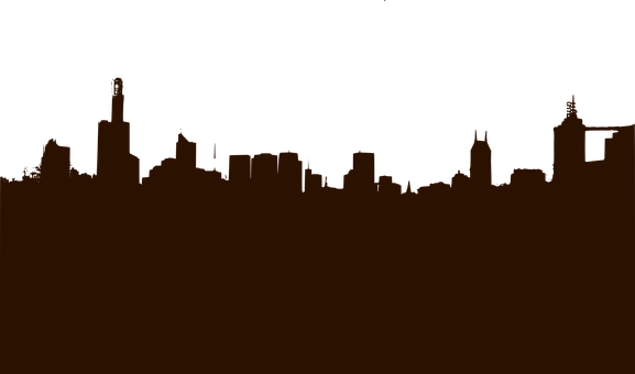 Silhouette Cityscape Outline PNG image