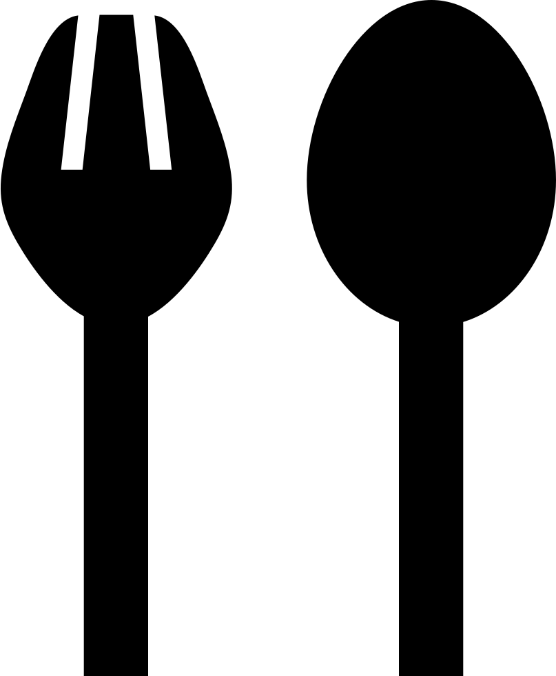 Silhouette Forkand Spoon PNG image