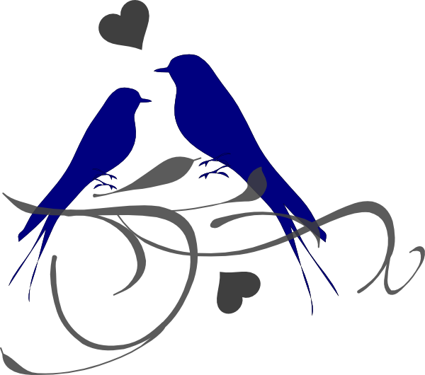 Silhouette Love Birdson Branch PNG image