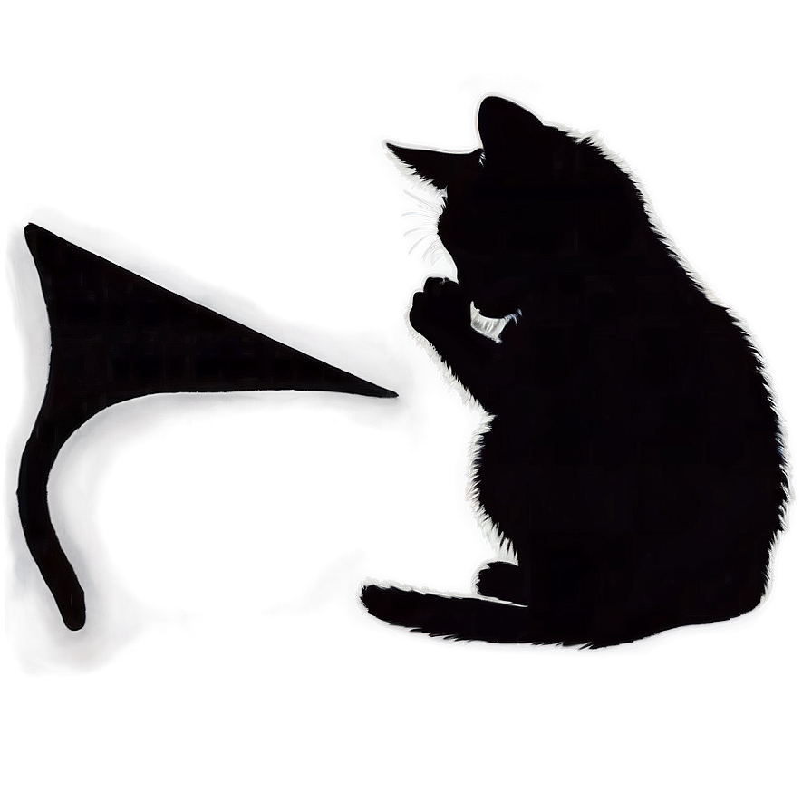 Silhouette Of A Crying Cat Png 37 PNG image