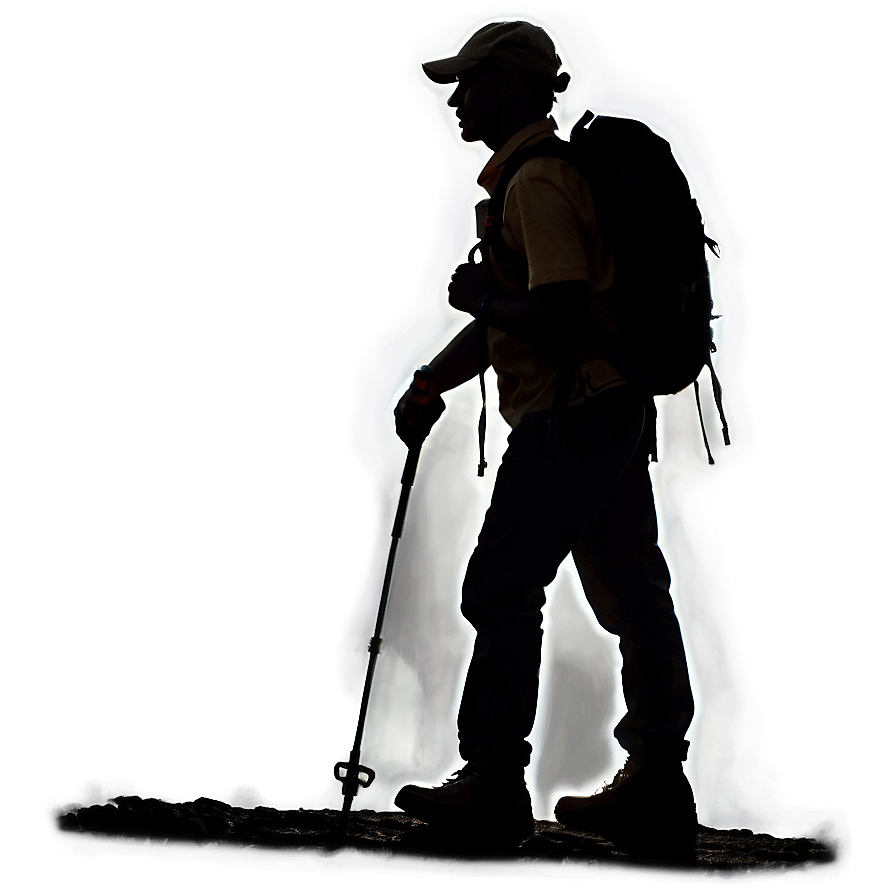 Silhouette Of A Person Hiking Png 88 PNG image