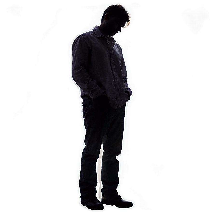 Silhouette Of A Sad Person Png 57 PNG image