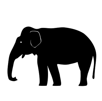 Silhouette_of_ African_ Elephant PNG image
