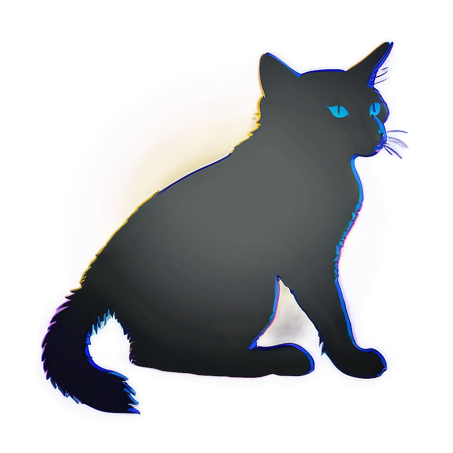 Silhouette Of Grey Cat Png 06252024 PNG image