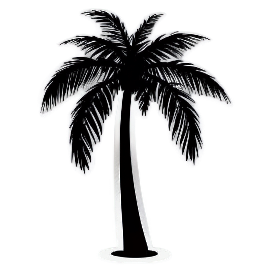 Silhouette Palm Tree Emoji Png 06272024 PNG image