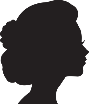 Silhouette Profile View Woman PNG image