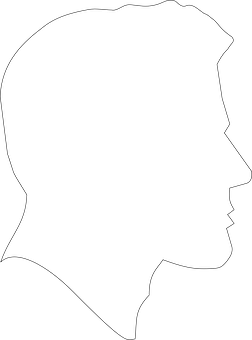 Silhouette Profileof Man PNG image