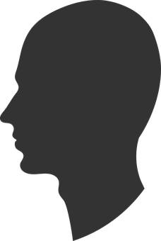 Silhouette Profileof Man PNG image