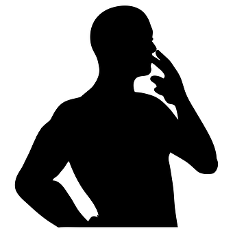 Silhouette Smoking Person PNG image