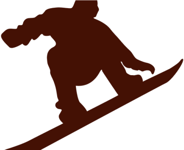 Silhouette Snowboarder Action PNG image