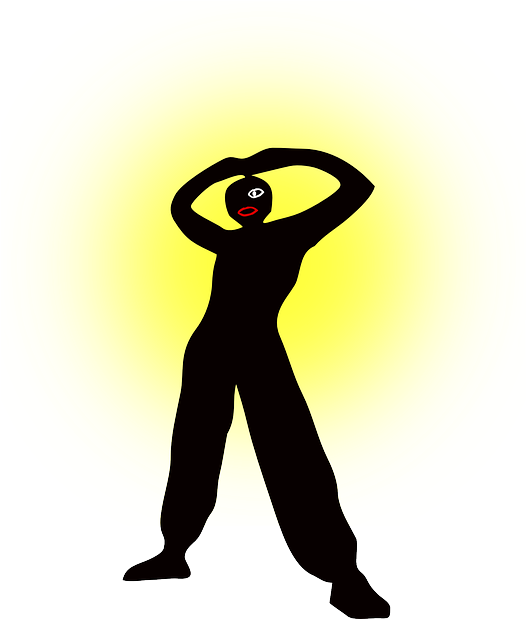 Silhouette Yoga Pose Against Moon PNG image