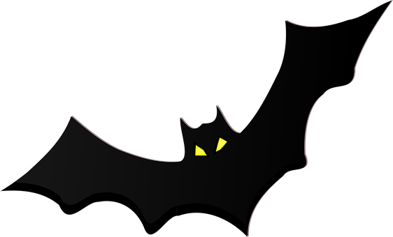 Silhouetted Bat Against Dark Background PNG image