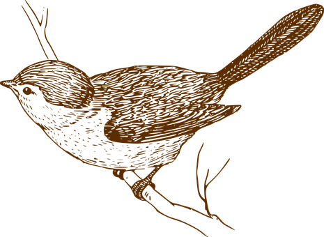 Silhouetted Bird Illustration PNG image