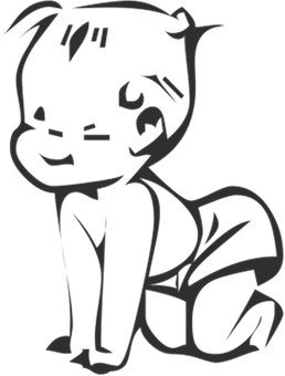 Silhouetted Cartoon Character PNG image