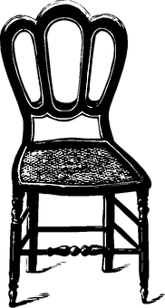 Silhouetted Chair Outline PNG image