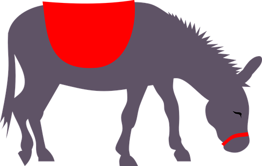 Silhouetted Donkey Graphic PNG image