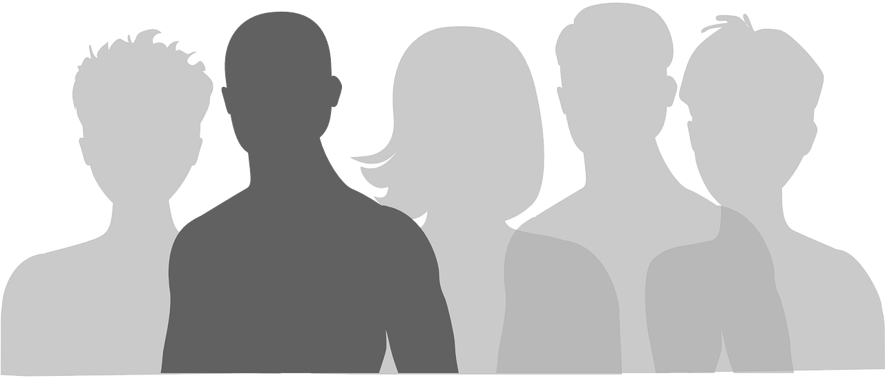 Silhouetted Group Profile PNG image