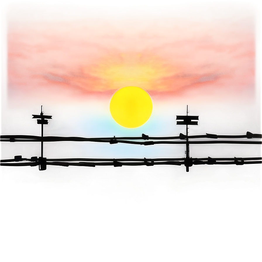 Silhouetted Power Lines Sunset Png 32 PNG image