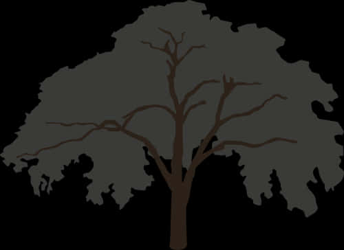 Silhouetted Tree Graphic PNG image