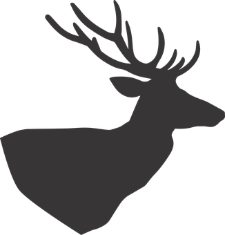 Silhouetteof Deer Profile PNG image