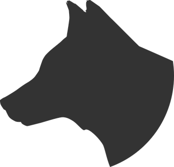 Silhouetteof Dog Profile PNG image