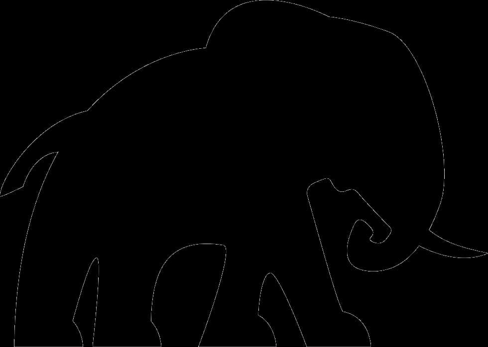Silhouetteof Elephant PNG image