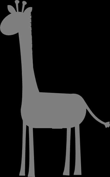 Silhouetteof Giraffe Standing PNG image