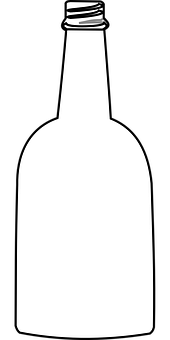 Silhouetteof Glass Bottle PNG image