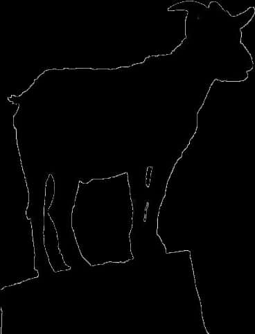 Silhouetteof Goat PNG image