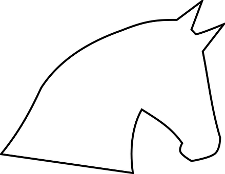 Silhouetteof Horse Head PNG image