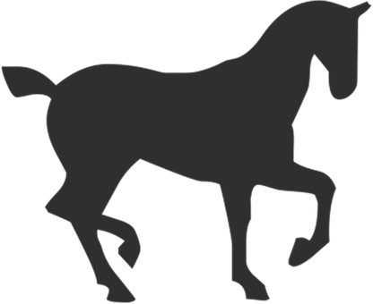 Silhouetteof Horse Standing PNG image