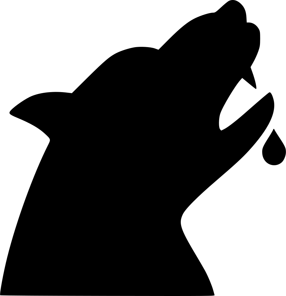 Silhouetteof Howling Werewolf PNG image