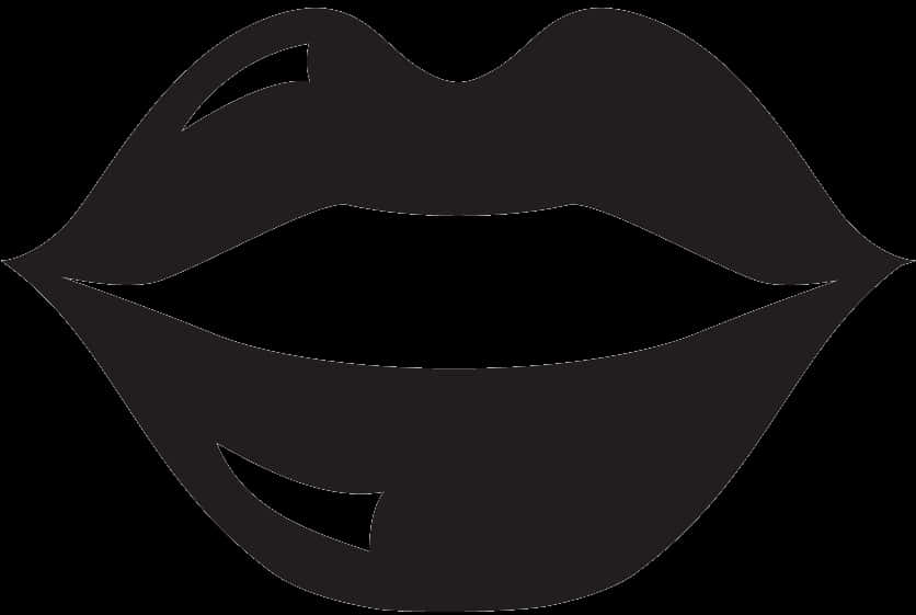 Silhouetteof Lips Graphic PNG image