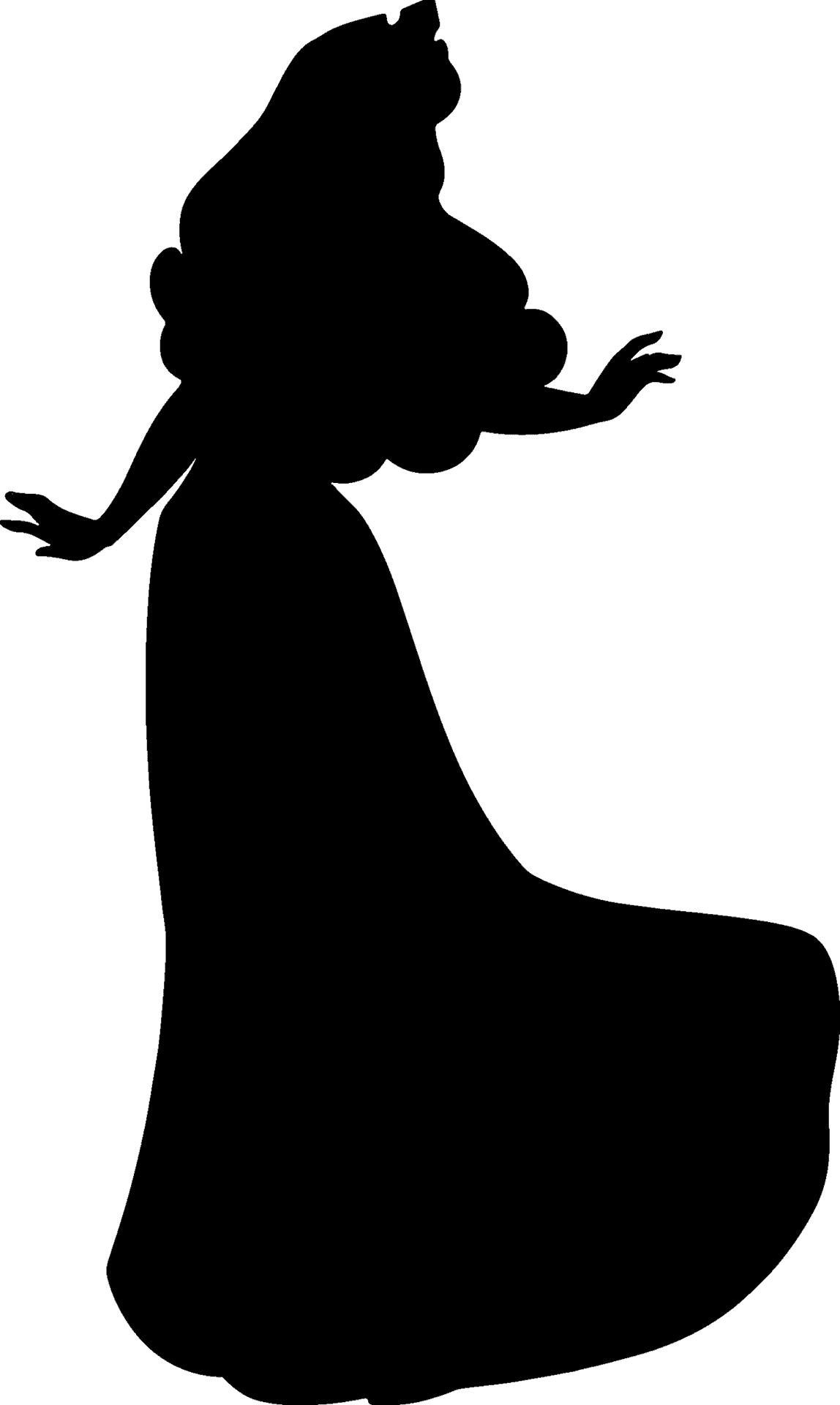 Silhouetteof Princess PNG image