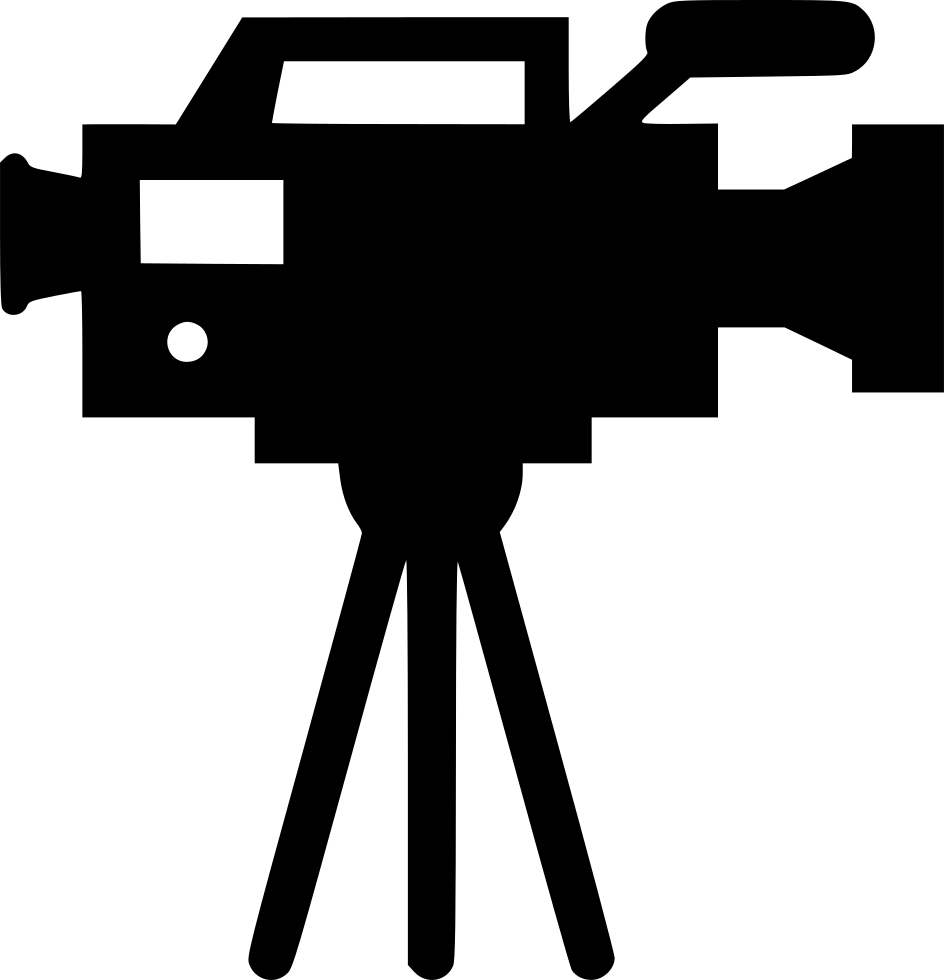 Silhouetteof Professional Movie Cameraon Tripod PNG image