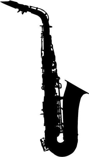 Silhouetteof Saxophone.png PNG image